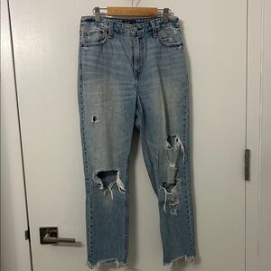 Abercrombie & Fitch Distressed Annie Girlfriend Jeans